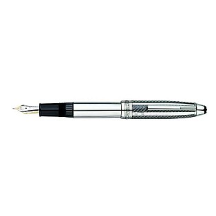 Montblanc Meisterstück Solitaire Silver Fibre Guilloche Le Grand Fountain pen