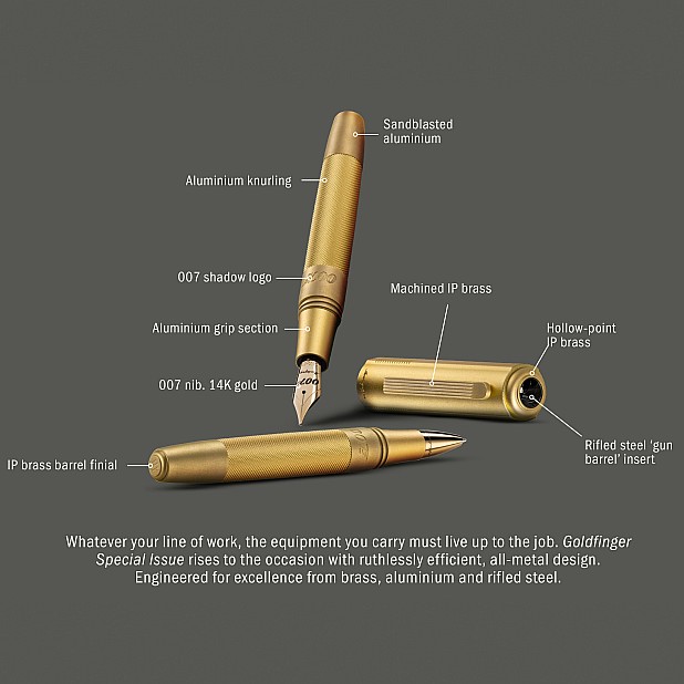 Montegrappa 007 Goldfinger Issue Open Edition Caneta-tinteiro