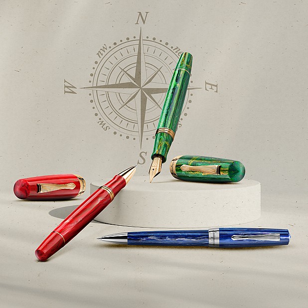 Montegrappa Elmo 02 Ventorum Auster Piston Caneta de tinta permanente