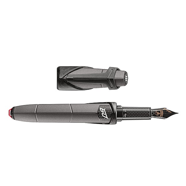 Montegrappa Automobili Lamborghini 60° Grigio Titans Plumo Estilográfica