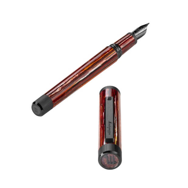 Caneta Fonte Montegrappa Zero Zodiac Scorpio Ultra Black LE 14kt