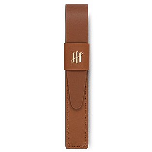 Montegrappa Pen Pouch Series Brown GT Leather Pochette à Stylo (Unique)