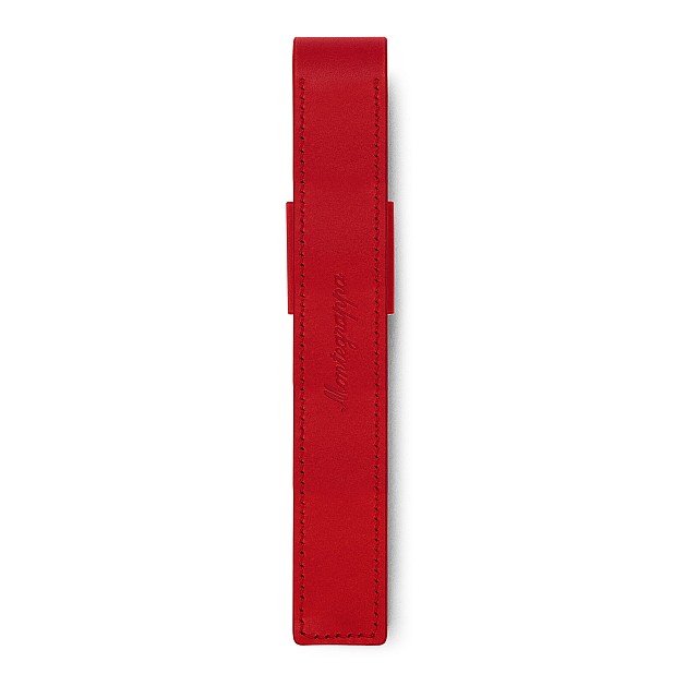 Montegrappa Pen Pouch Series Red ST Leather Pochette à Stylo (Unique)