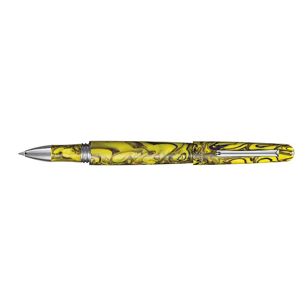 Montegrappa Elmo 01 Fantasy Blooms Iris Yellow Rollerball