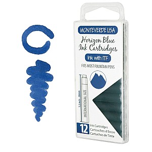 Monteverde USA Ink Horizon Blue - Ink Cartrdiges (12 pieces)