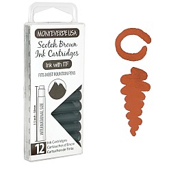 Monteverde USA Ink Scotch Brown - Ink Cartrdiges (12 pieces)