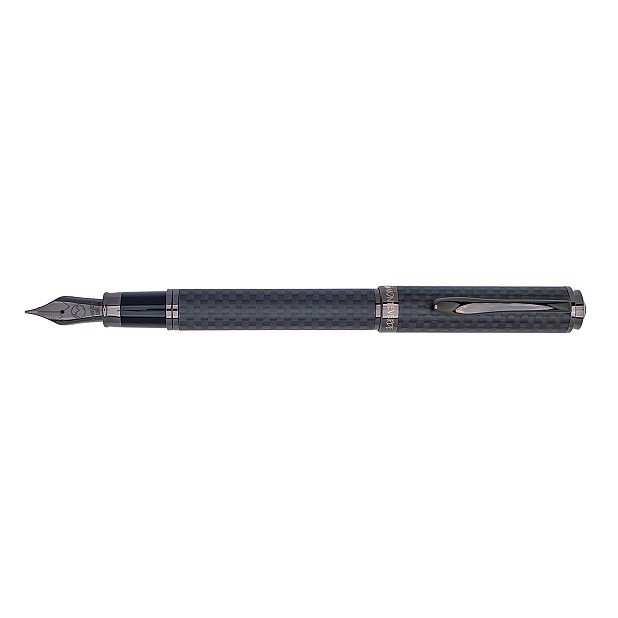 Monteverde Innova Matte Carbon Fiber Gunmetal Caneta de Tinta Permanente