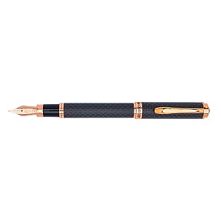 Monteverde Innova Matte Carbon Fiber Rose Gold Fountain Pen