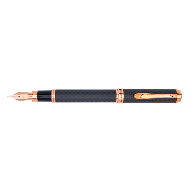 Monteverde Innova Matte Carbon Fiber Rose Gold Caneta de Tinta Permanente
