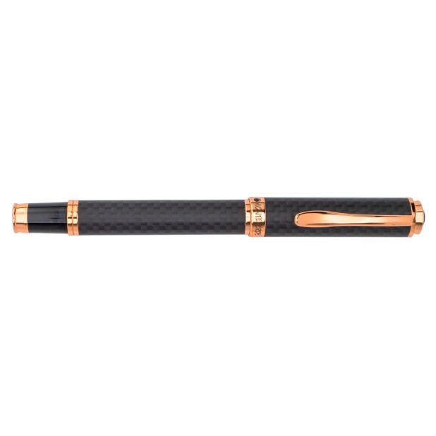 Monteverde Innova Matte Carbon Fiber Rose Gold Caneta de Tinta Permanente