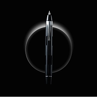 Nahvalur Eclipse Black Silver Retrátil Caneta de tinta