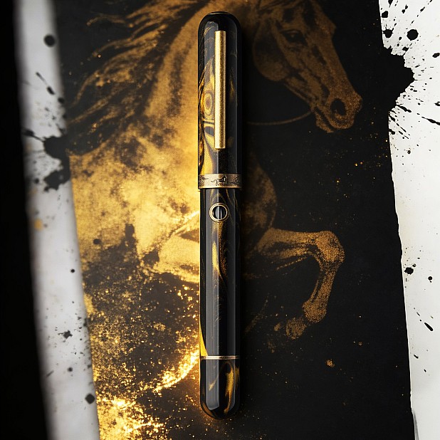 Nahvalur Nautilus Pen Of The Year Zodiac Horse 2026 LE GT Caneta de tinta