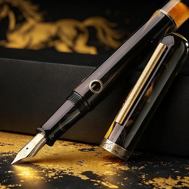 Nahvalur Nautilus Pen Of The Year Zodiac Horse 2026 LE GT Caneta de tinta