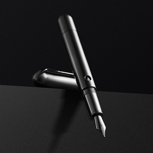 Nahvalur Nautilus Ti Black RT Caneta de tinta