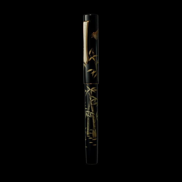 Namiki Yukari Chinkin Bamboo and Sparrow Plumo Estilográfica