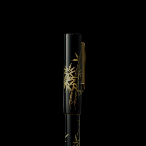 Namiki Yukari Chinkin Bamboo and Sparrow Plumo Estilográfica