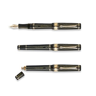 Nettuno 1911 Superba Green Marbled Celluloid Caneta de Tinta Permanente