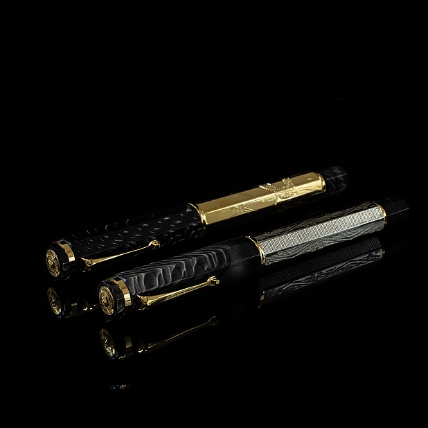 Omas Cobra Silver Guilloché Fountain pen