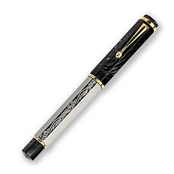 Omas Cobra Silver Guilloché Fountain pen