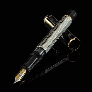 Omas Cobra Silver Guilloché Fountain pen