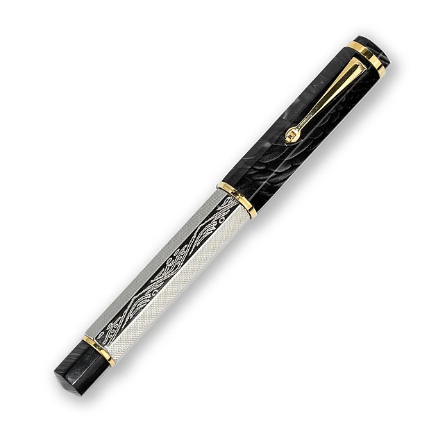 Omas Cobra Silver Guilloché Fountain pen