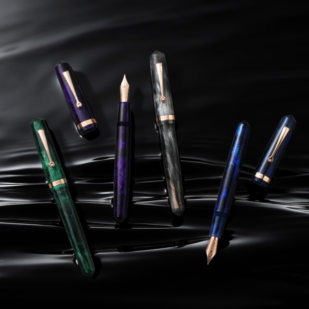 Omas Studio Azzurro Diamante RGT Caneta de tinta permanente