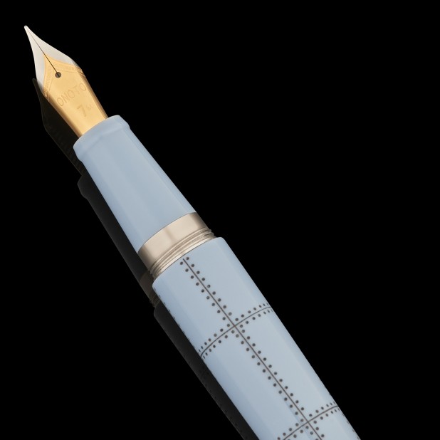 Onoto Aviator Air Force Blue with Black Engraving Fountain pen