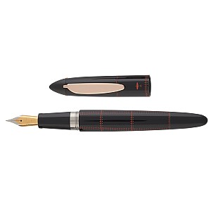 Onoto Aviator Stealth Black with Copper Red Engraving Vulpen