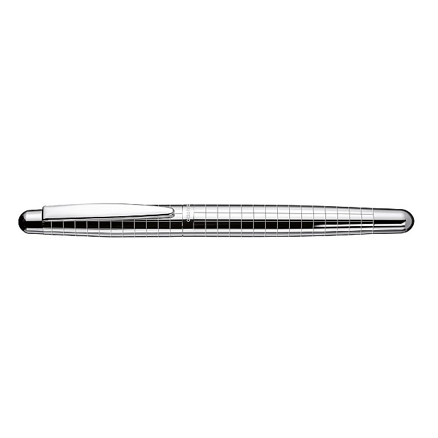 Otto Hutt Design 02 Silver Rectangular Guilloche Fountain pen