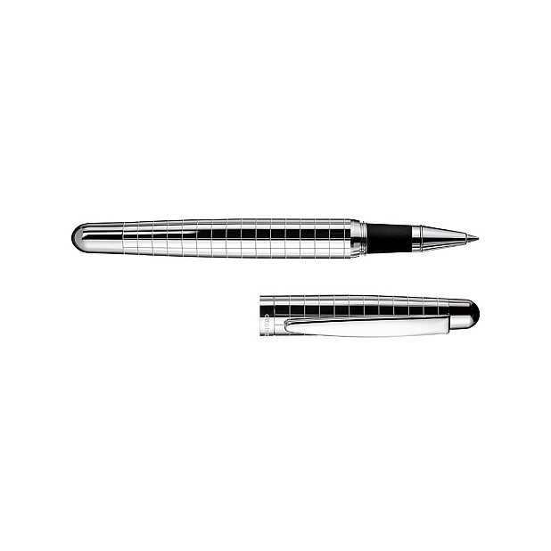 Otto Hutt Design 02 Silver Rectangular Guilloche Rollerball