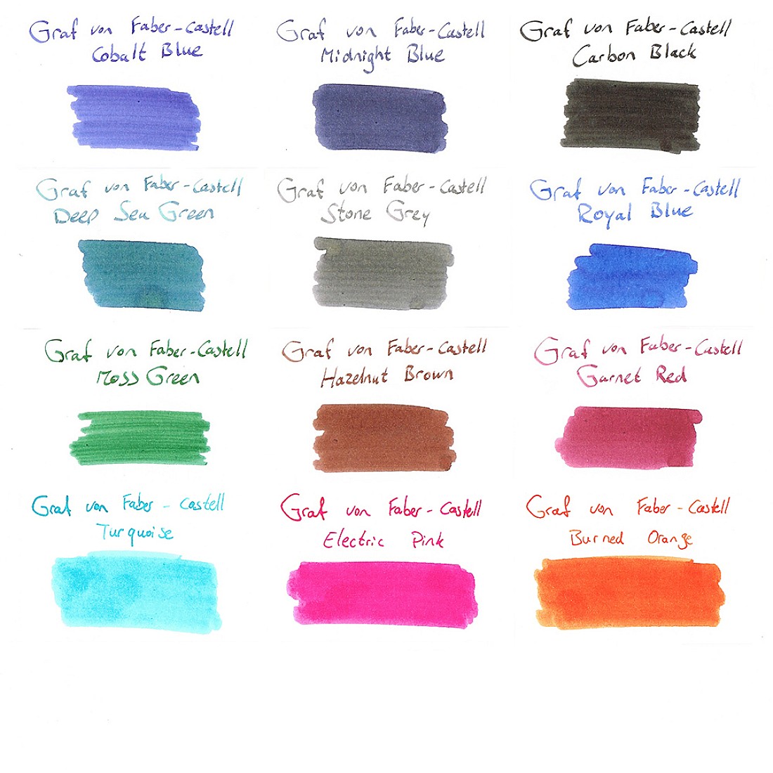 Graf von Faber-Castell Ink - Ink Cartridges (10 colors)