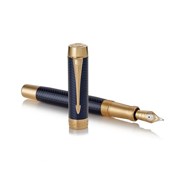 Parker Duofold Prestige Blue Chevron GT Centennial Caneta de Tinta Permanente