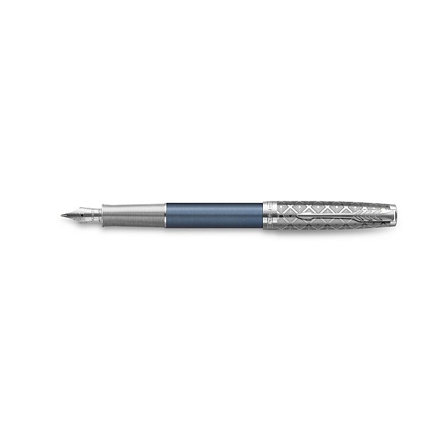 Parker Sonnet Metal & Blue Vulpen