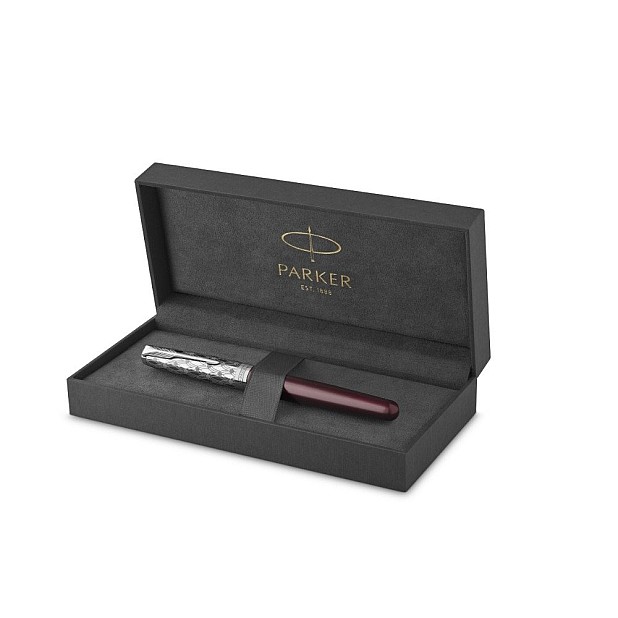 Parker Sonnet Metal & Red Caneta de Tinta Permanente