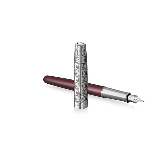 Parker Sonnet Metal & Red Caneta de Tinta Permanente