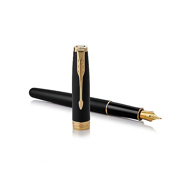 Parker Sonnet Matte Black GT Caneta de Tinta Permanente