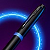 Parker IM Vibrant Rings Black with Blue Stylo Plume