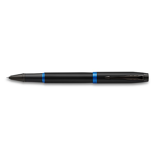 Parker IM Vibrant Rings Black with Blue Tintenroller