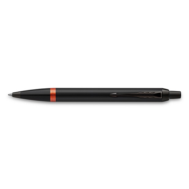 Parker IM Vibrant Rings Black with Orange Balpen