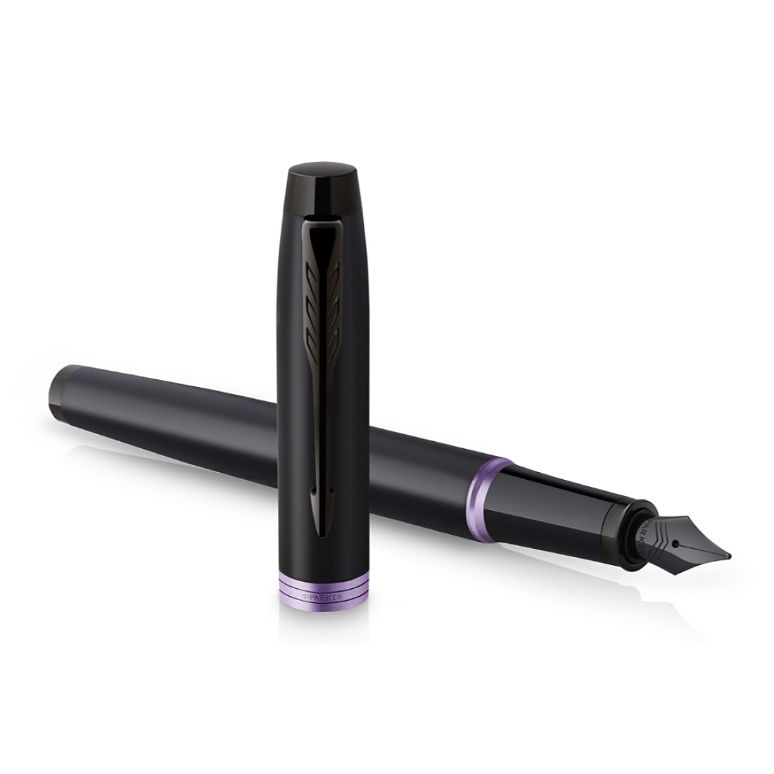 Parker IM Vibrant Rings Black with Purple Fountain pen