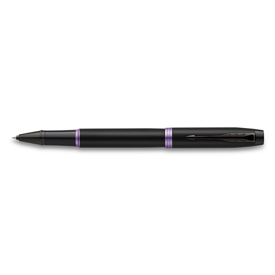 Parker IM Vibrant Rings Black with Purple Rollerball