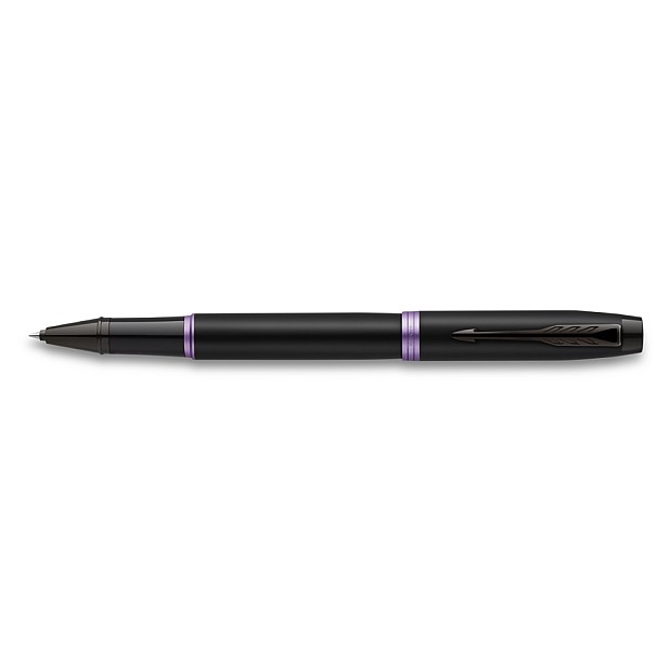 Parker IM Vibrant Rings Black with Purple Rollerball