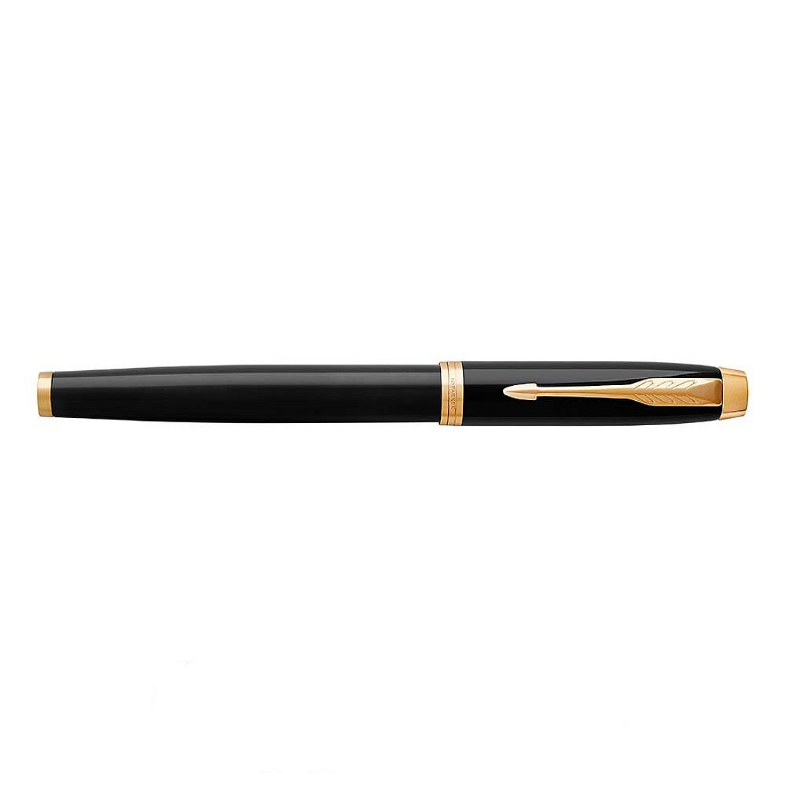 Excellent Black/Gold Clip Parker Pen IM Series Medium Nib Fountain Pen M 