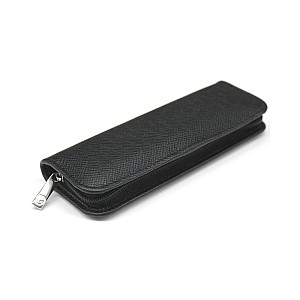 Pelikan Black Grained Zipped Pen Pouch (Double)