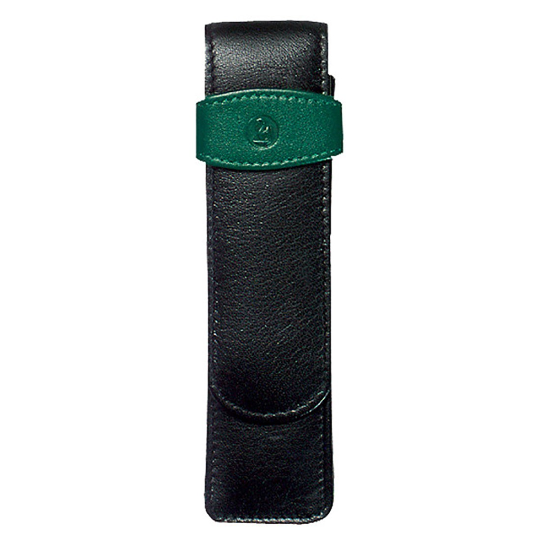 Pelikan Green and Black Flap Pen Pouch (Double)