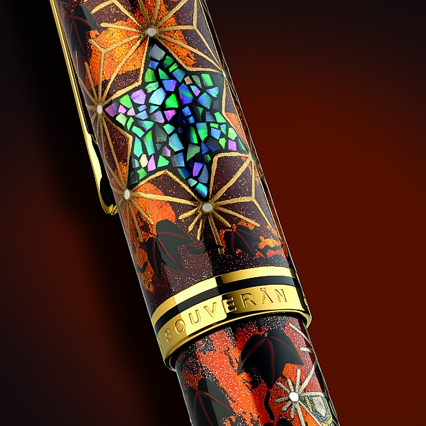 Pelikan Souverän M1000 Pelikan Maki-e Ivy and Komon LE Stylo plume