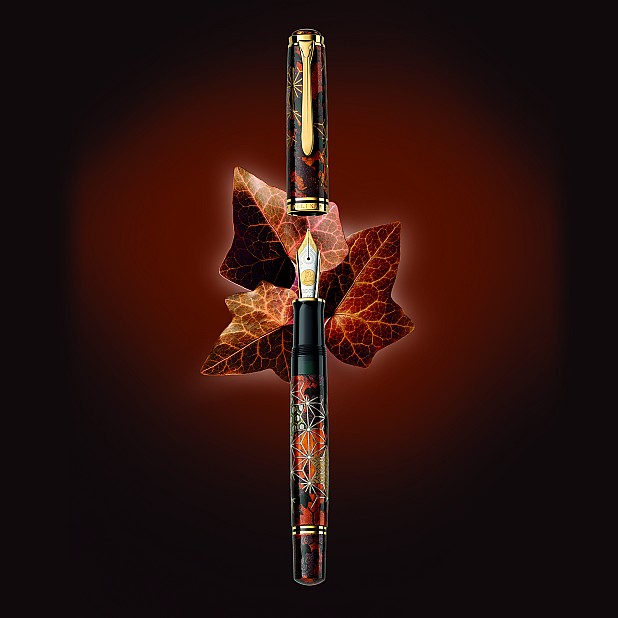 Pelikan Souverän M1000 Pelikan Maki-e Ivy and Komon LE Stylo plume