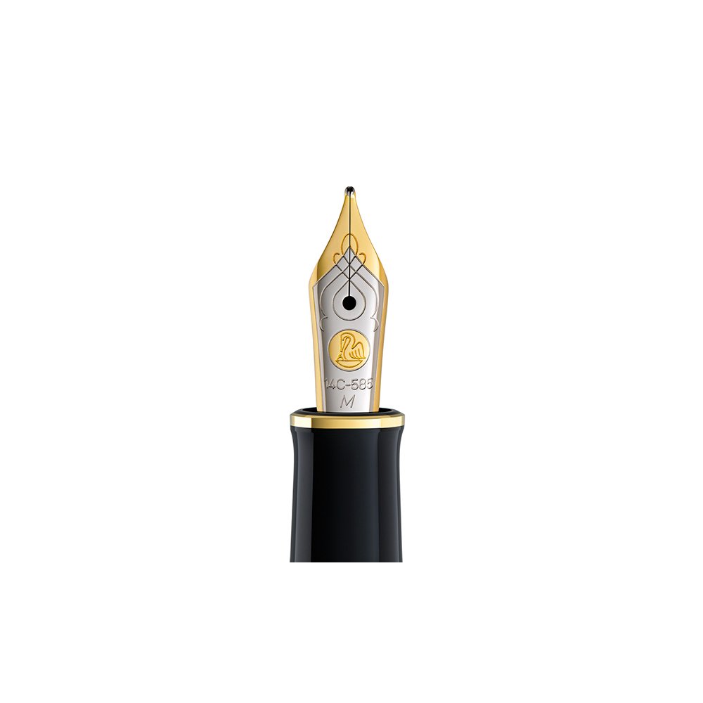 Pelikan 　ペリカン　万年筆 M400 14金 585F Amazon.com : Pelikan Premium M400 Fountain Pen F Black/Red