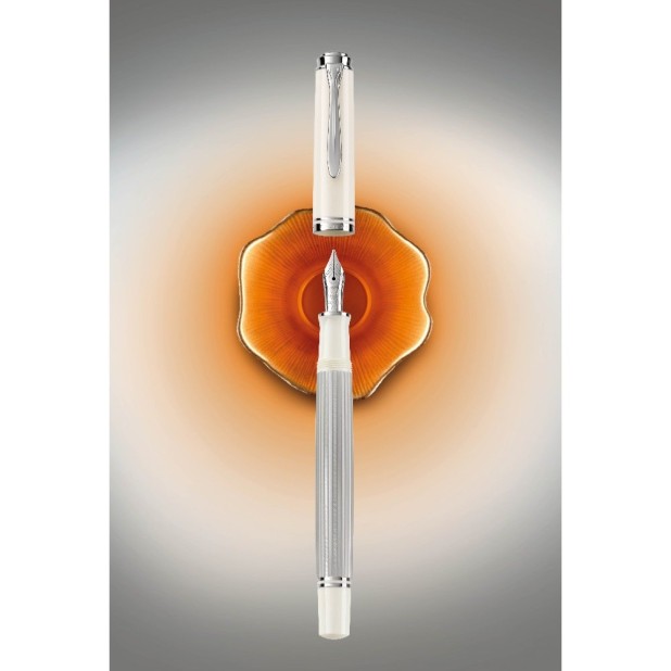 Pelikan Souverän M405 Zilver/Wit Vulpen