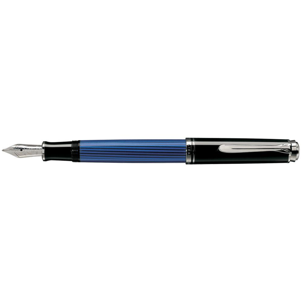 新発売 Pelikan Souveran 805 Black/Blue ST Broad Point Fountain Pen 93 筆記用具  FONDOBLAKA